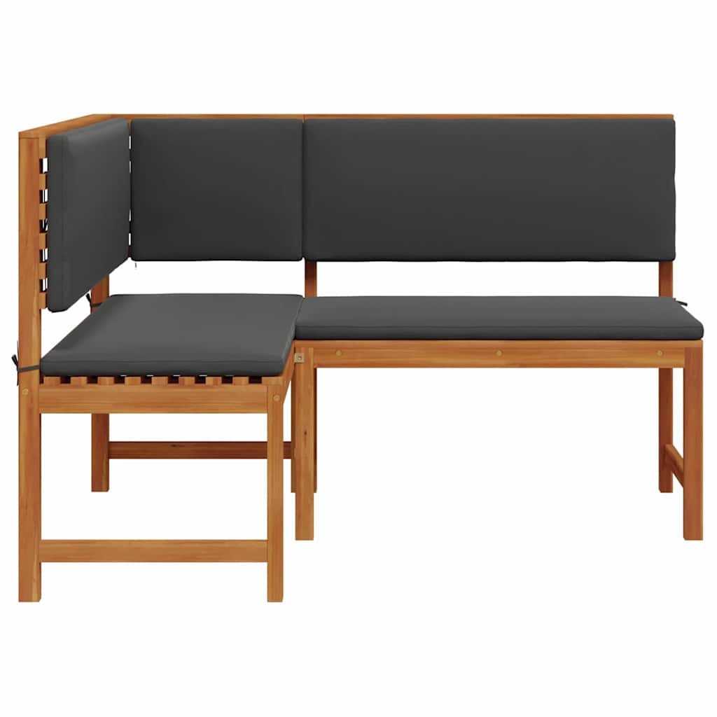 Tuinstoel met kussen Bruin 140 x 100 x 91cm Massief acaciahout is nu te koop bij PeponiXL, paradijselijk wonen!