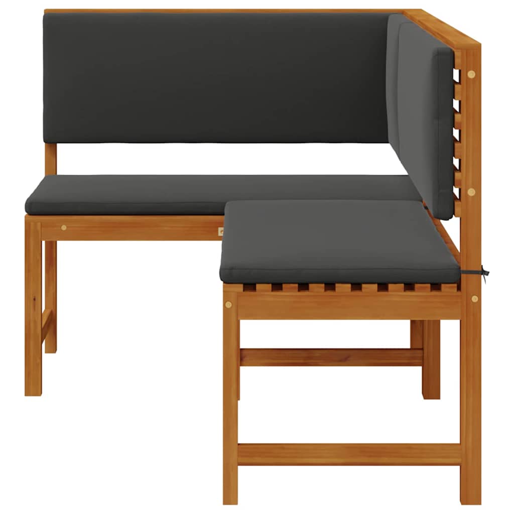 Tuinstoel met kussen Bruin 140 x 100 x 91cm Massief acaciahout is nu te koop bij PeponiXL, paradijselijk wonen!