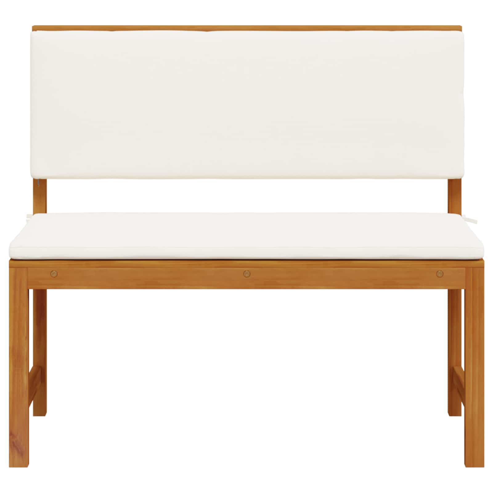 Tuinstoel met kussen Bruin 100 x 50 x 91cm Massief acaciahout is nu te koop bij PeponiXL, paradijselijk wonen!