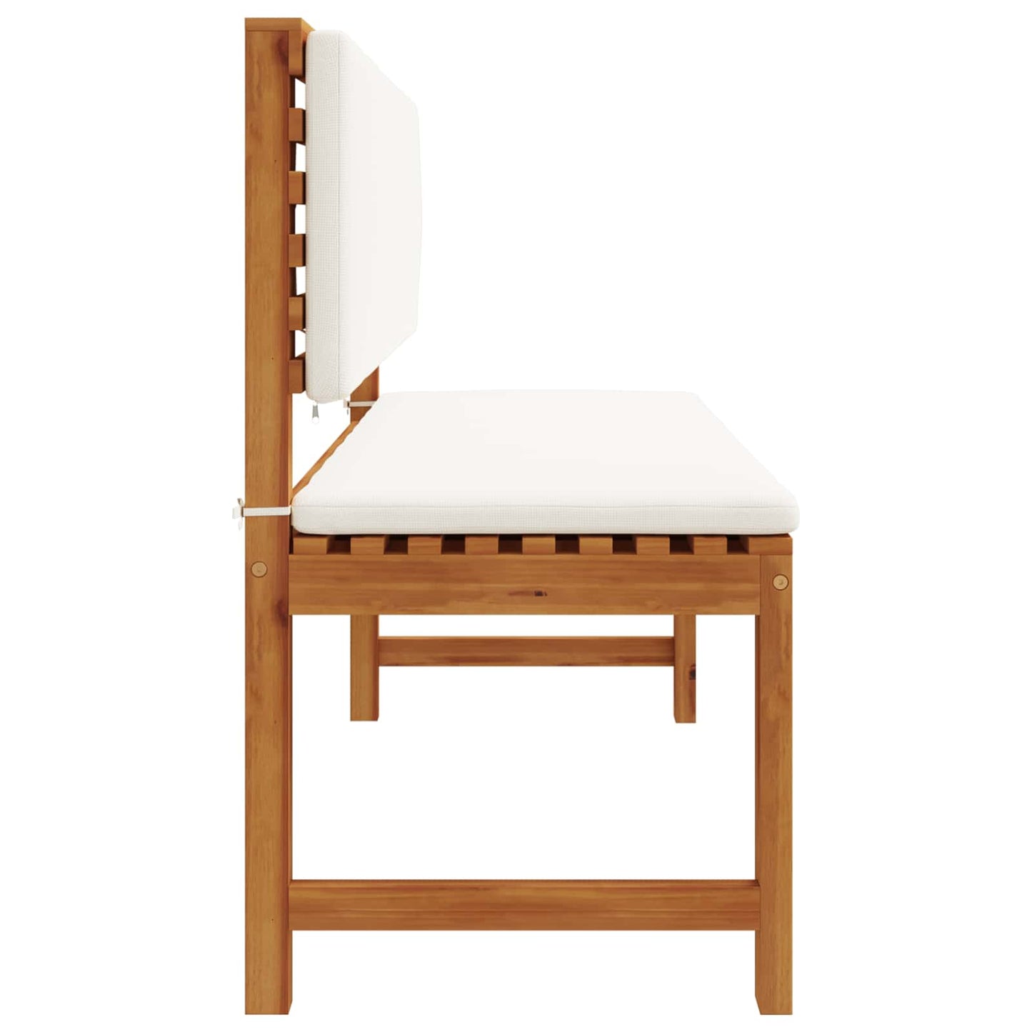 Tuinstoel met kussen Bruin 100 x 50 x 91cm Massief acaciahout is nu te koop bij PeponiXL, paradijselijk wonen!