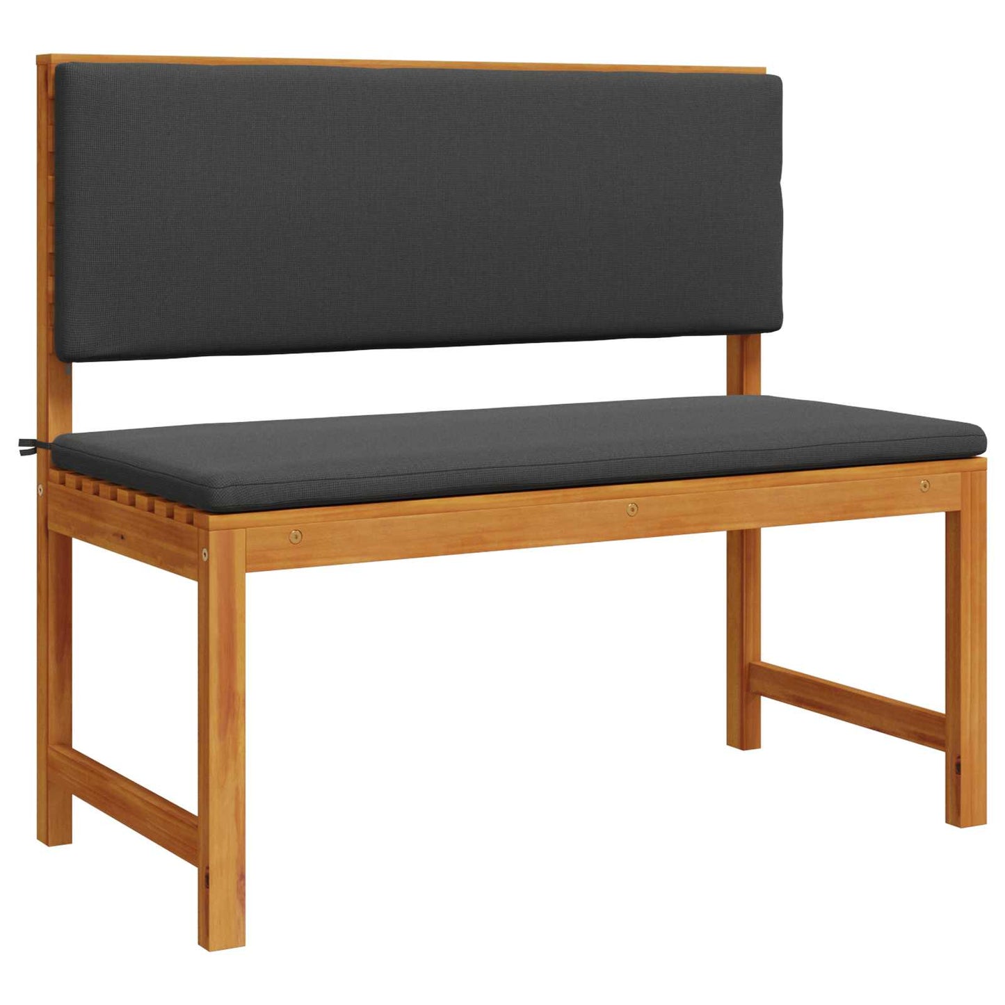 Tuinstoel met kussen Bruin 100 x 50 x 91cm Massief acaciahout is nu te koop bij PeponiXL, paradijselijk wonen!