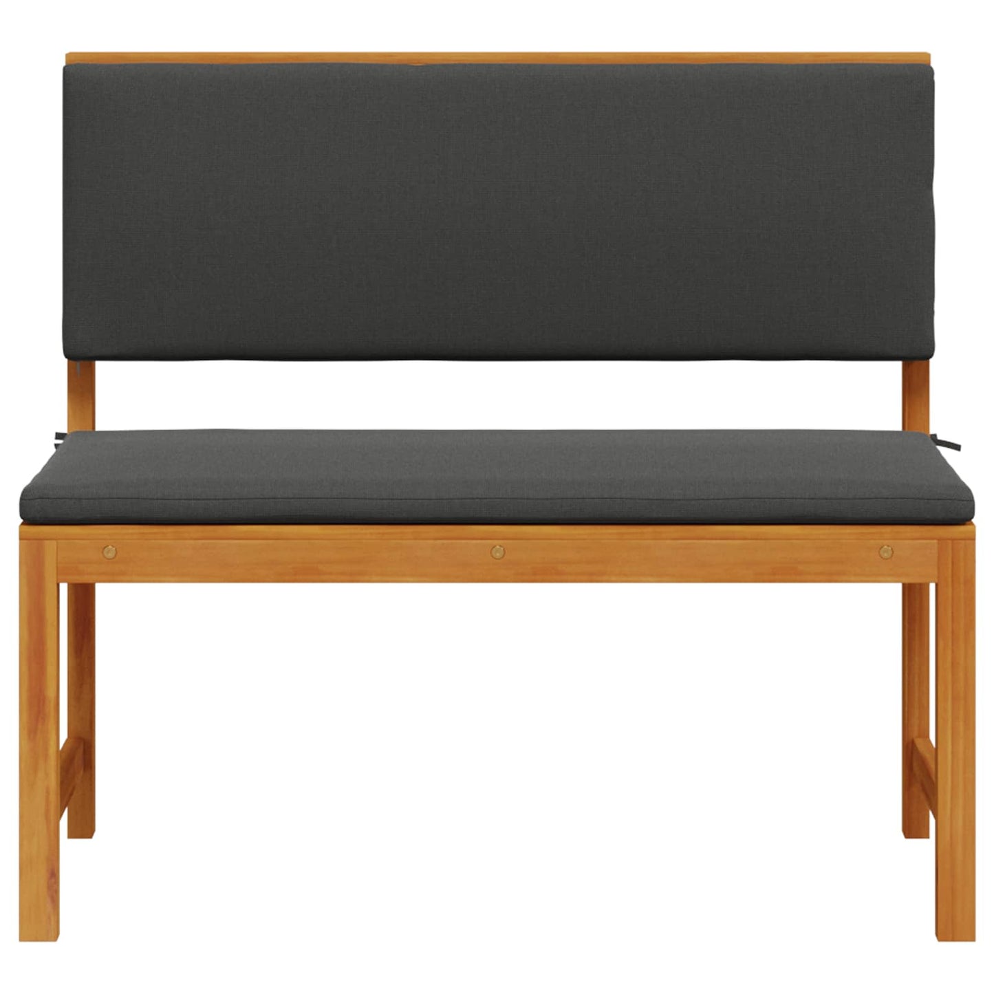 Tuinstoel met kussen Bruin 100 x 50 x 91cm Massief acaciahout is nu te koop bij PeponiXL, paradijselijk wonen!