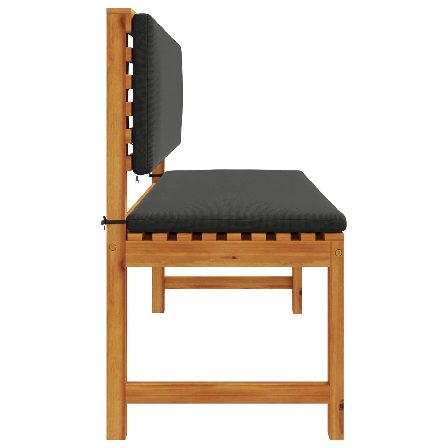 Tuinstoel met kussen Bruin 100 x 50 x 91cm Massief acaciahout is nu te koop bij PeponiXL, paradijselijk wonen!