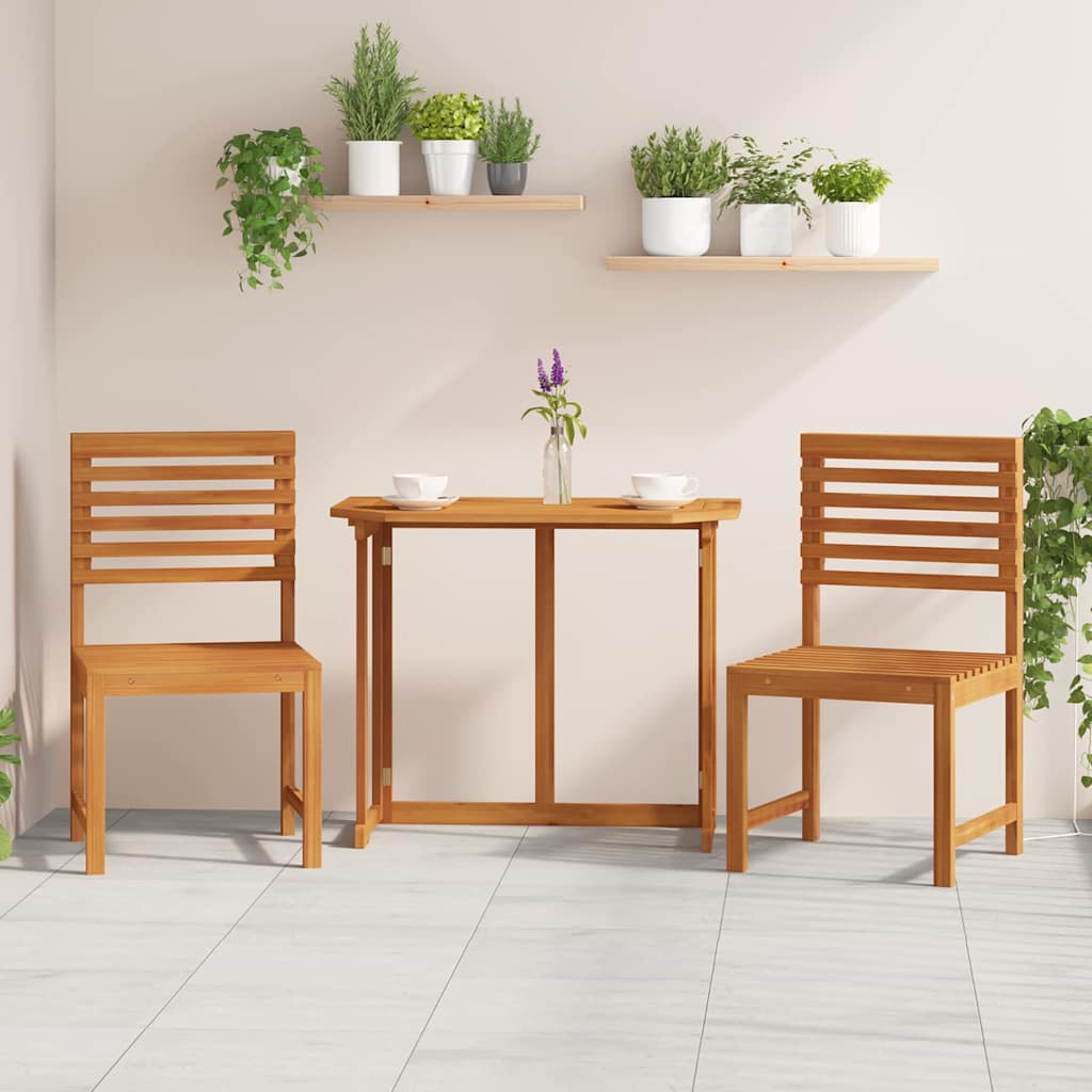 Tuinstoel 2 pcs Bruin 50 x 50 x 91cm Massief acaciahout is nu te koop bij PeponiXL, paradijselijk wonen!