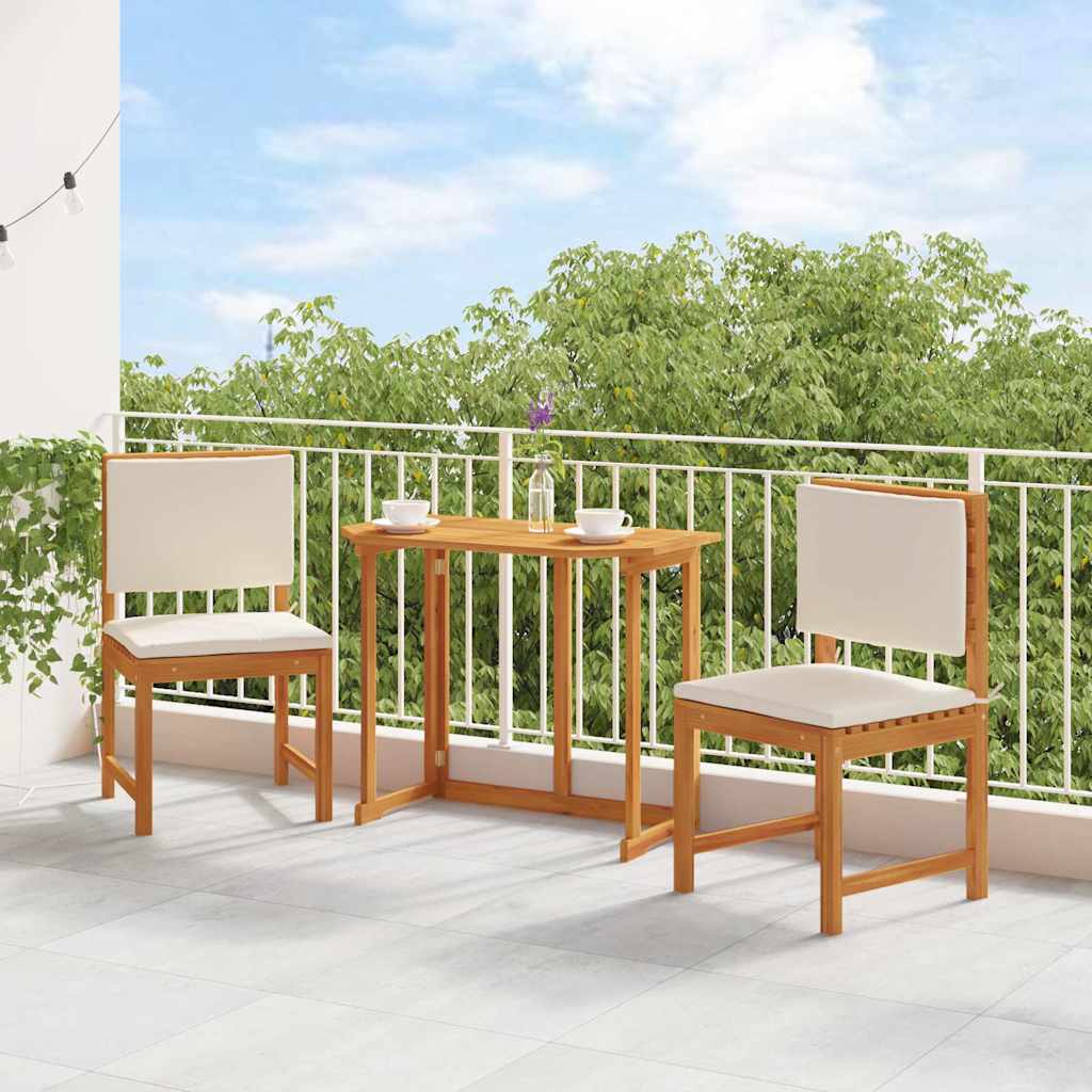 Tuinstoel met kussen 2 pcs Bruin Massief acaciahout is nu te koop bij PeponiXL, paradijselijk wonen!
