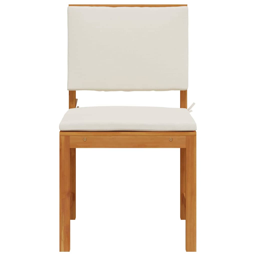 Tuinstoel met kussen 2 pcs Bruin Massief acaciahout is nu te koop bij PeponiXL, paradijselijk wonen!
