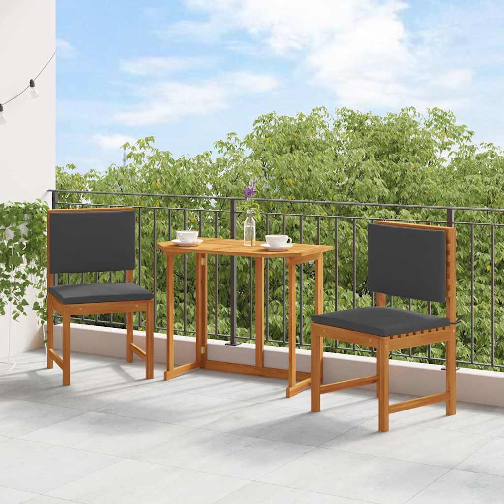 Tuinstoel met kussen 2 pcs Bruin Massief acaciahout is nu te koop bij PeponiXL, paradijselijk wonen!