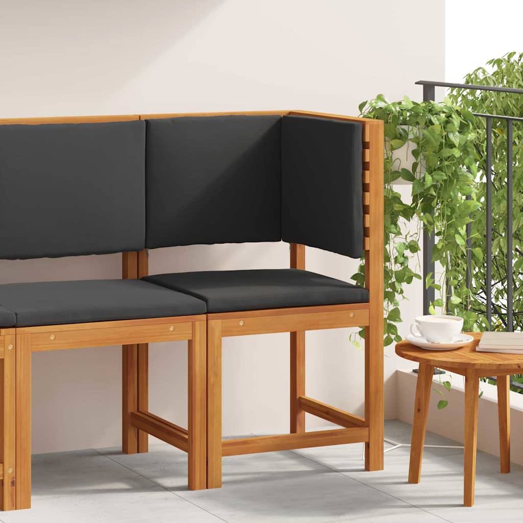Tuinstoel met kussen Bruin 50 x 50 x 91cm Massief acaciahout is nu te koop bij PeponiXL, paradijselijk wonen!
