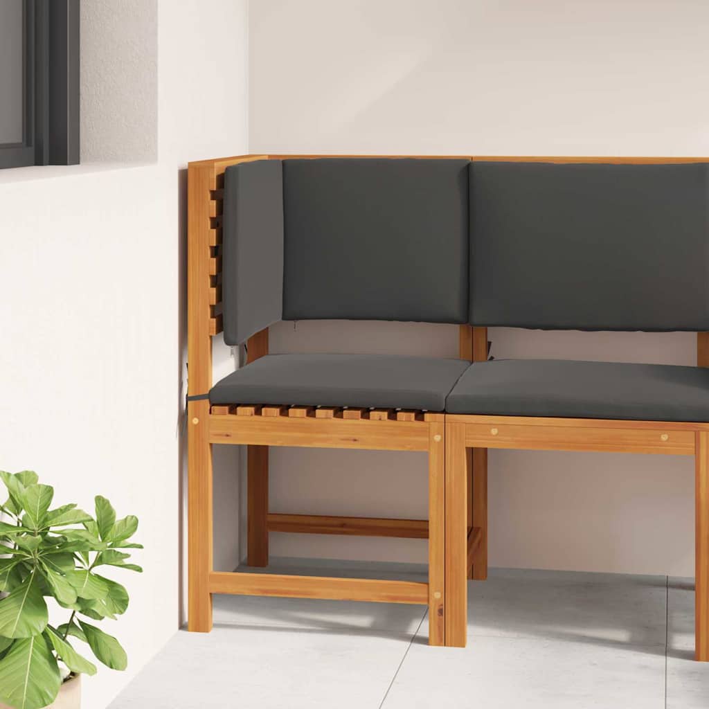 Tuinstoel met kussen Bruin 50 x 50 x 91cm Massief acaciahout is nu te koop bij PeponiXL, paradijselijk wonen!