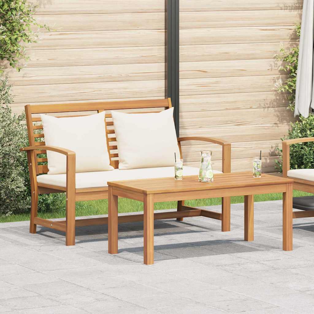 Tuinbank en Tafelset met Kussen 2 Stuk Bruin en Crème is nu te koop bij PeponiXL, paradijselijk wonen!