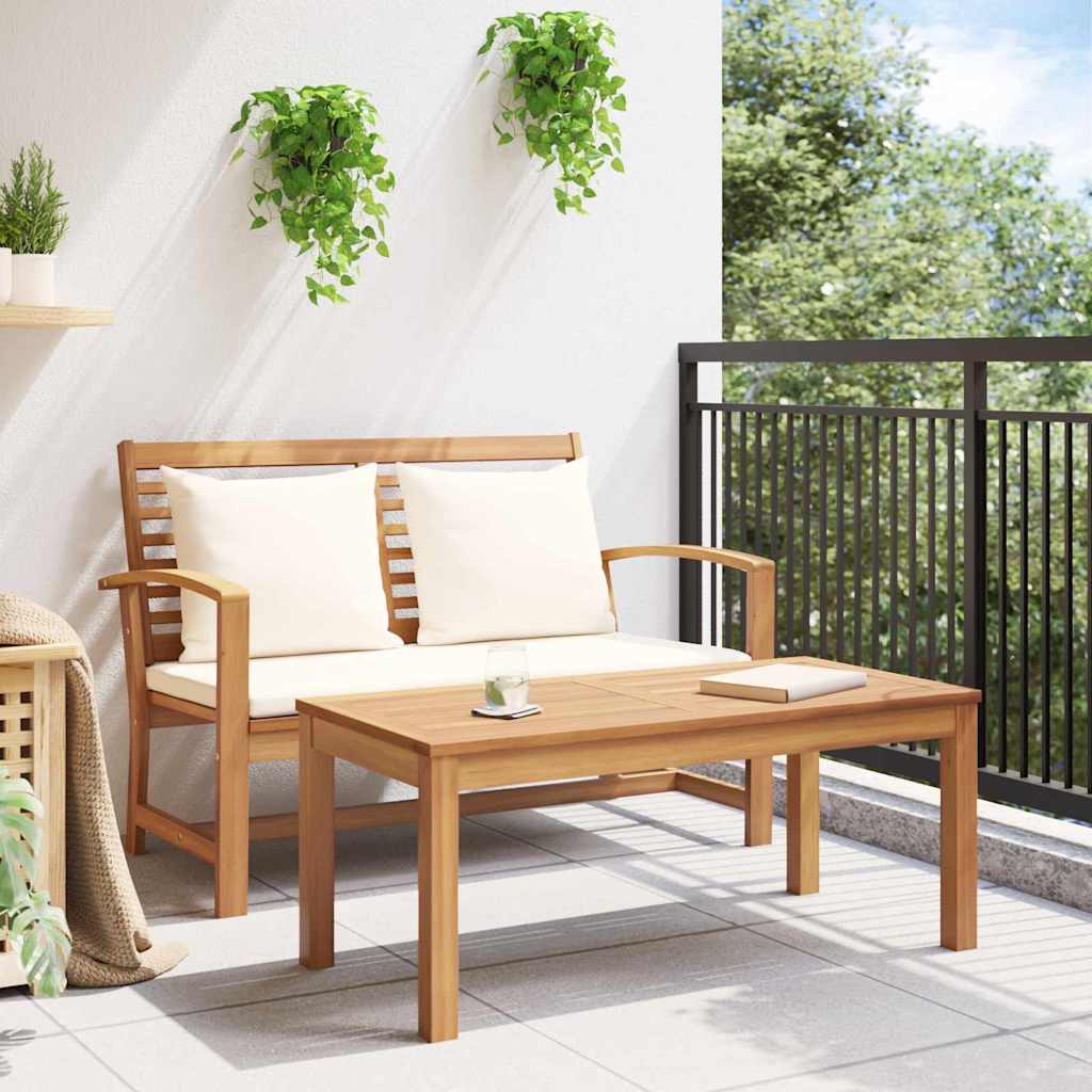 Tuinbank en Tafelset met Kussen 2 Stuk Bruin en Crème is nu te koop bij PeponiXL, paradijselijk wonen!