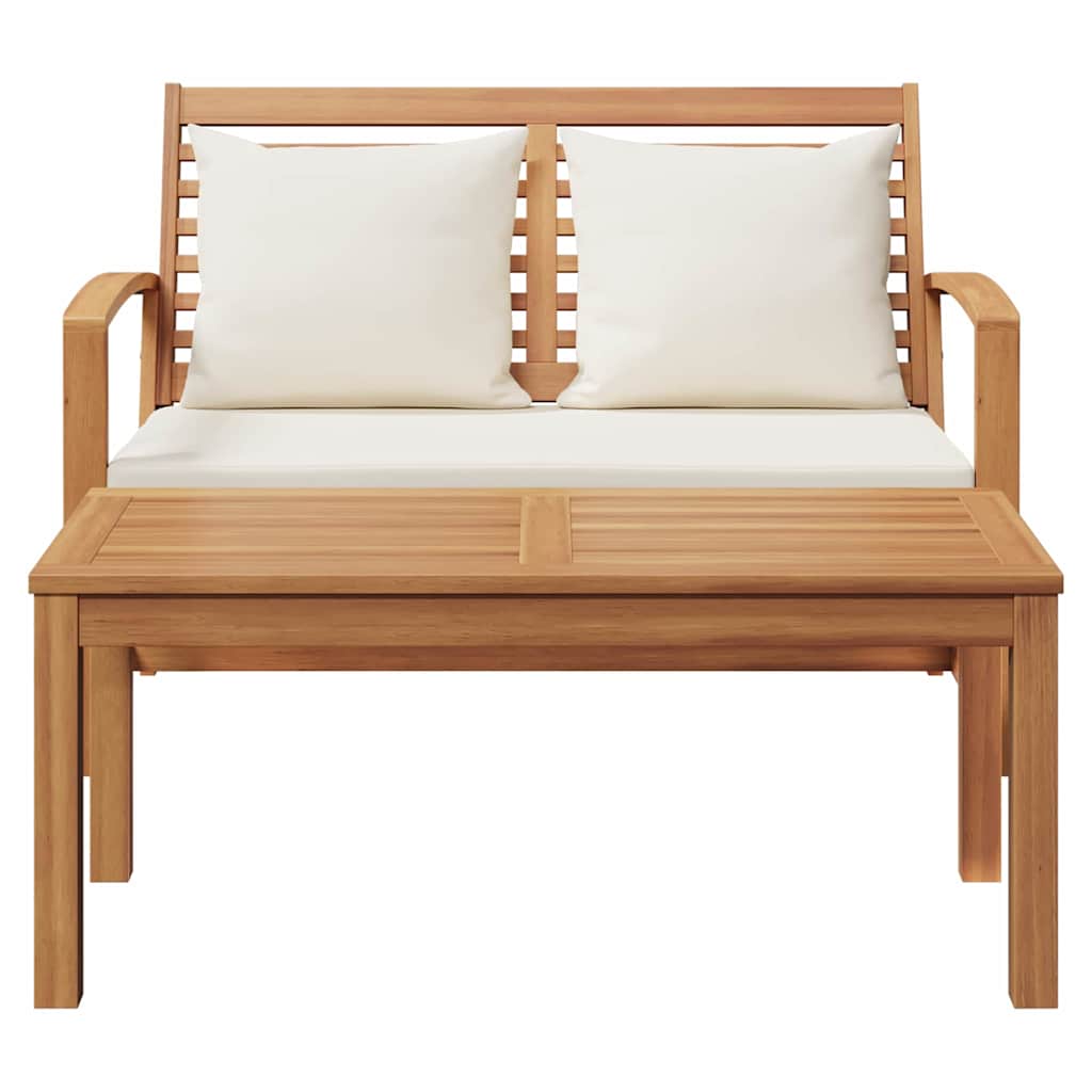Tuinbank en Tafelset met Kussen 2 Stuk Bruin en Crème is nu te koop bij PeponiXL, paradijselijk wonen!