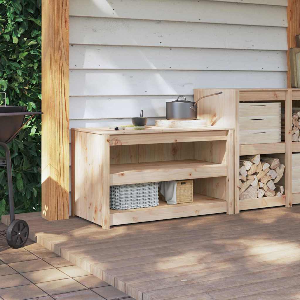 Keukenkast Bruin Eiken 106 x 55 x 64 cm Massief grenenhout is nu te koop bij PeponiXL, paradijselijk wonen!