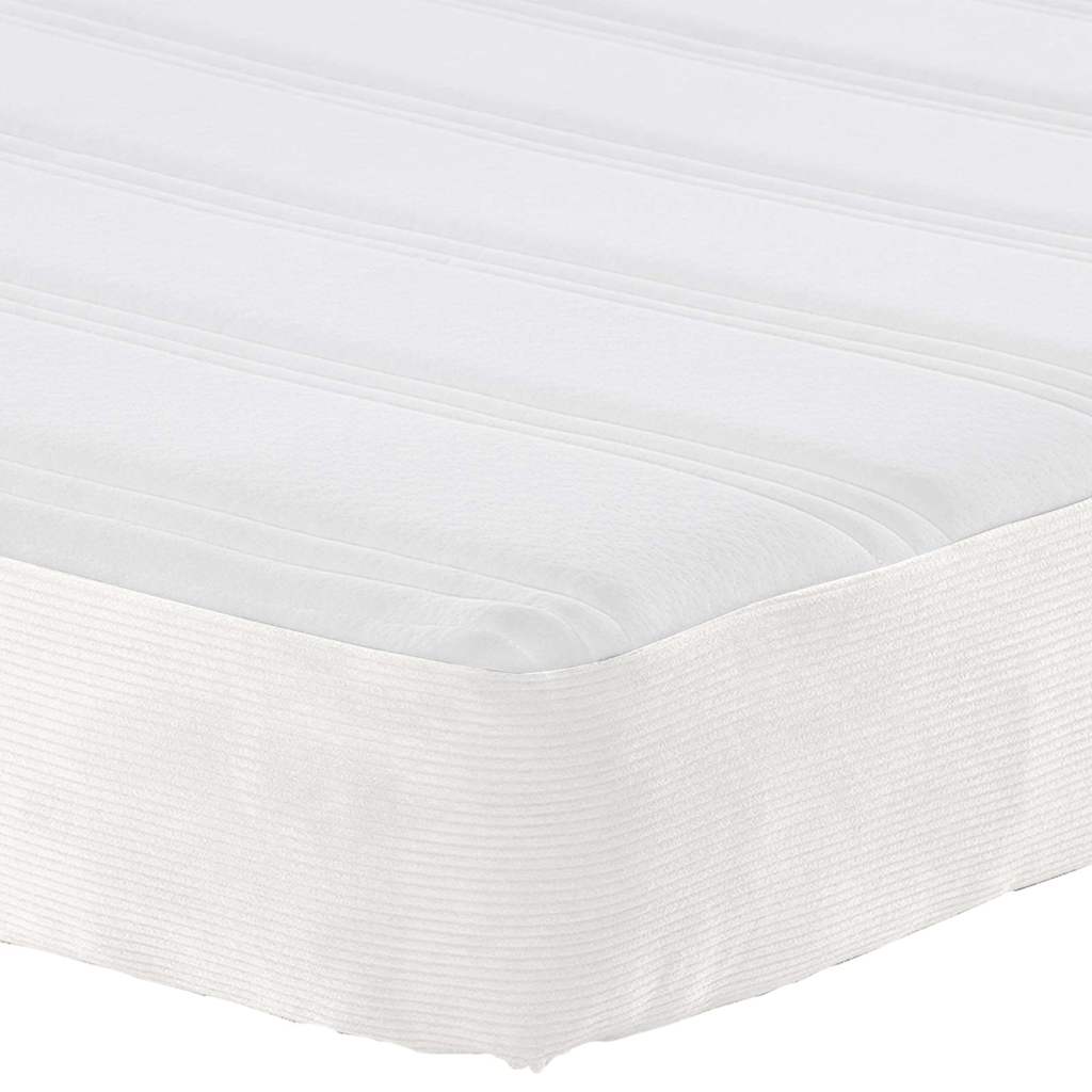 Bedmatras met matras Crème 90 x 200 cm Stof is nu te koop bij PeponiXL, paradijselijk wonen!
