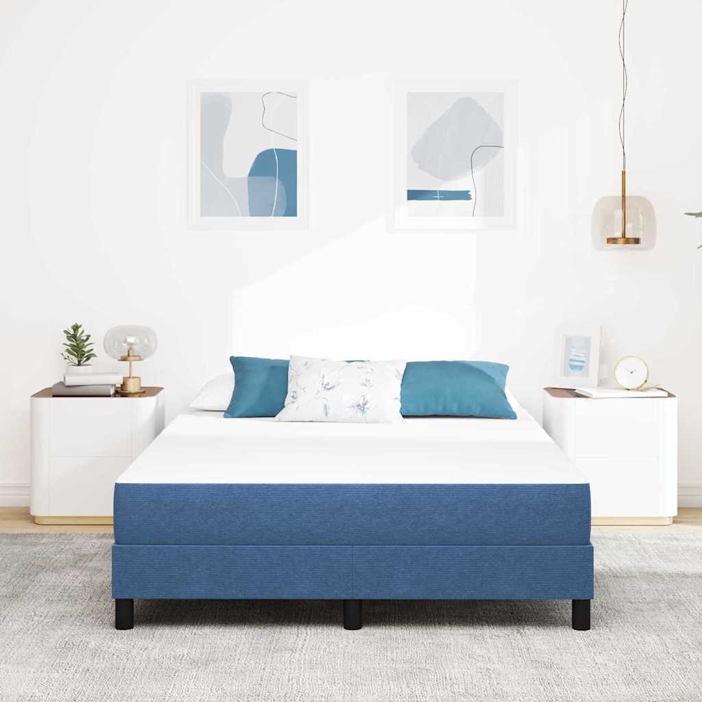 Bedmatras met matras Blauw 140 x 190 cm Stof is nu te koop bij PeponiXL, paradijselijk wonen!