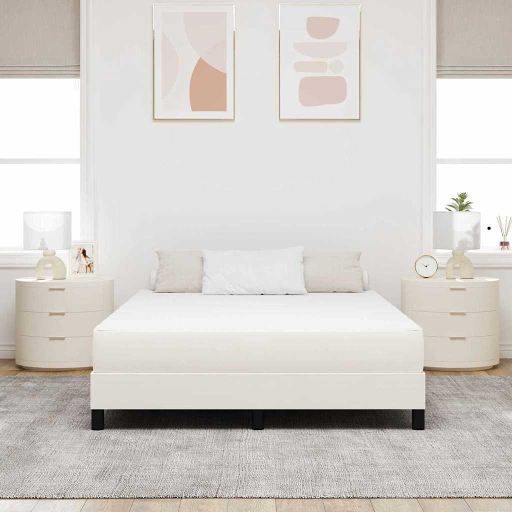 Bedmatras met matras Crème 140 x 200 cm Stof is nu te koop bij PeponiXL, paradijselijk wonen!