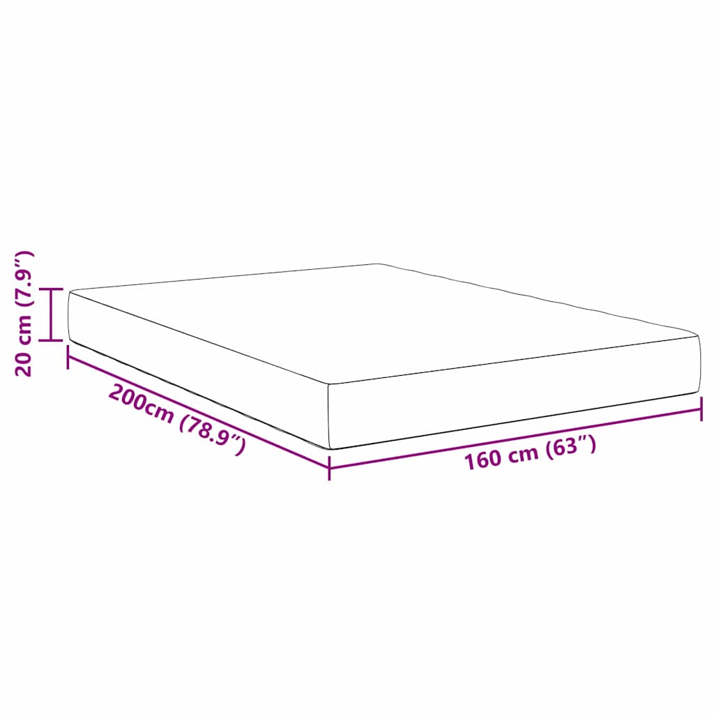 Bedmatras met matras Grijs 160 x 200 cm Stof is nu te koop bij PeponiXL, paradijselijk wonen!