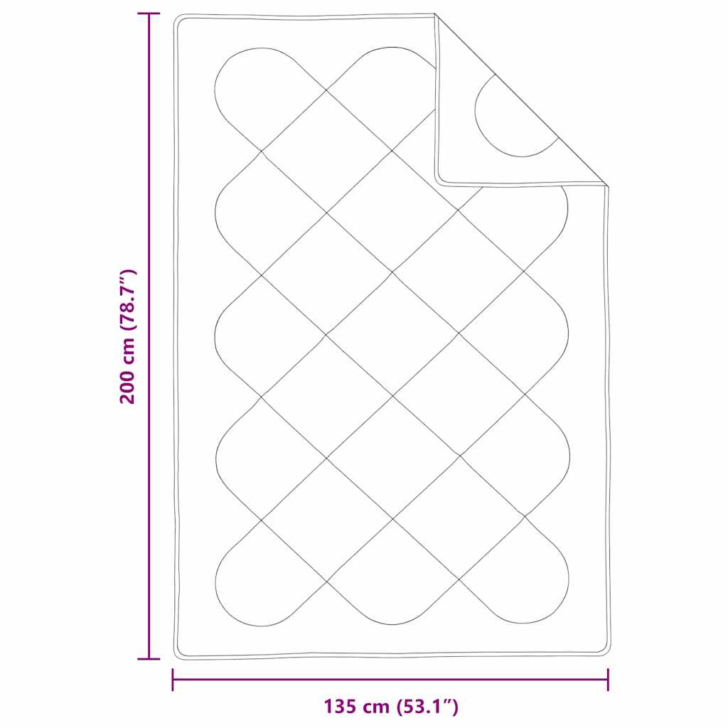 Dekbed Wit 200 x 135 x 4 cm Polyester is nu te koop bij PeponiXL, paradijselijk wonen!