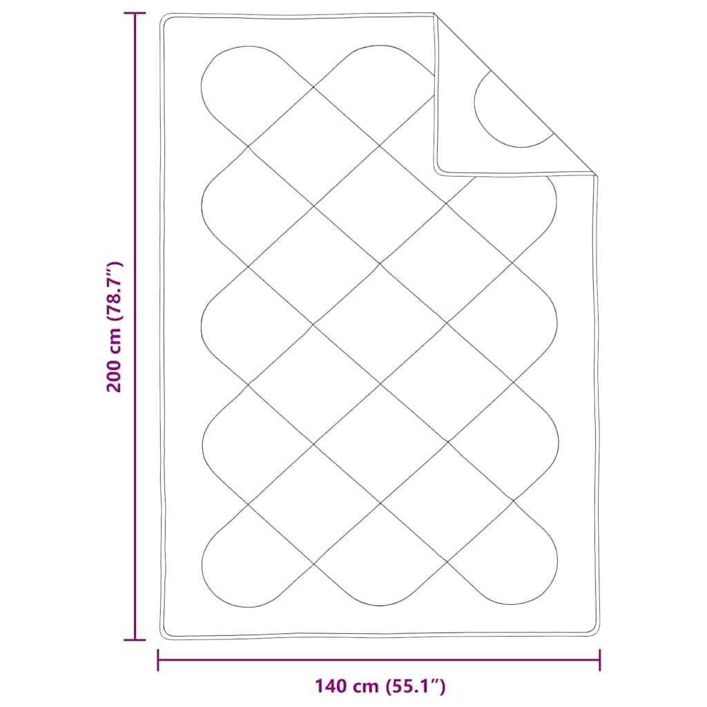 Dekbed Wit 200 x 140 x 4 cm Polyester is nu te koop bij PeponiXL, paradijselijk wonen!
