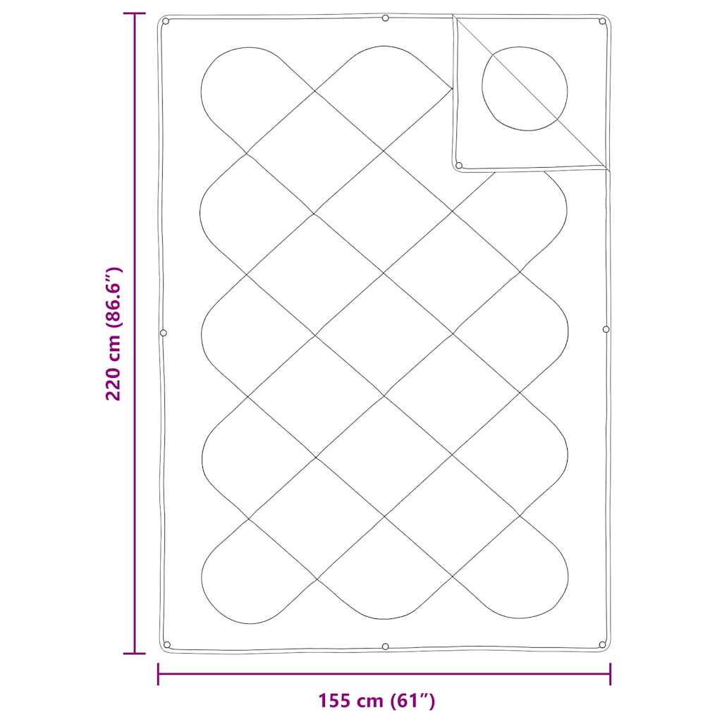 2-in-1 Dekbed Wit 155 x 220 cm Polyester is nu te koop bij PeponiXL, paradijselijk wonen!