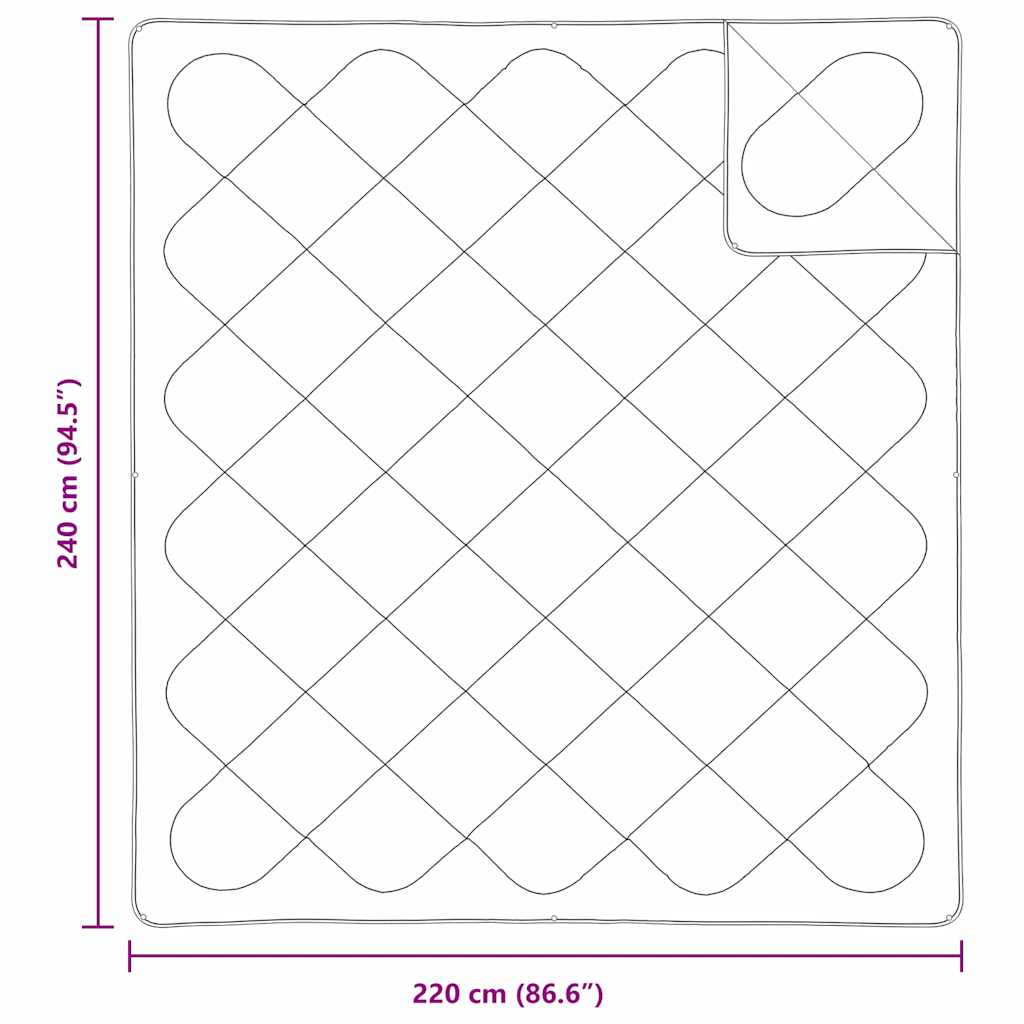 2-in-1 Dekbed Wit 240 x 220 x 8 cm Polyester is nu te koop bij PeponiXL, paradijselijk wonen!