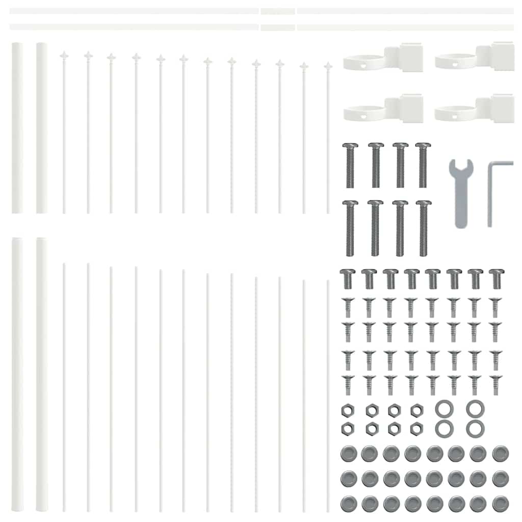 Tuinhek Wit 170 x 190 cm Gepoedercoat staal is nu te koop bij PeponiXL, paradijselijk wonen!