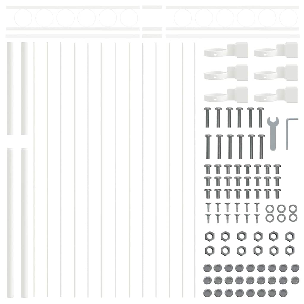 Hecelement Wit 170 x 130 cm Staal is nu te koop bij PeponiXL, paradijselijk wonen!