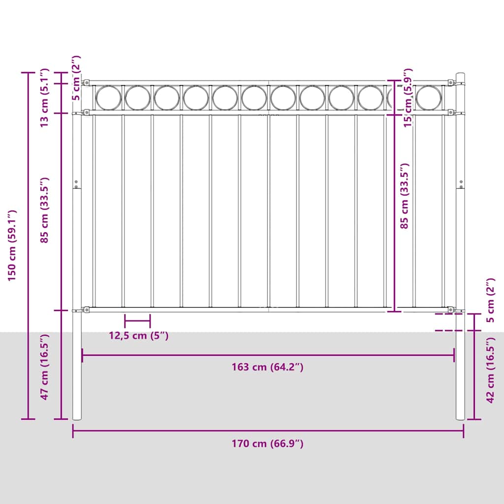 Hecelement ASSEN Wit 170 x 150 cm Staal is nu te koop bij PeponiXL, paradijselijk wonen!