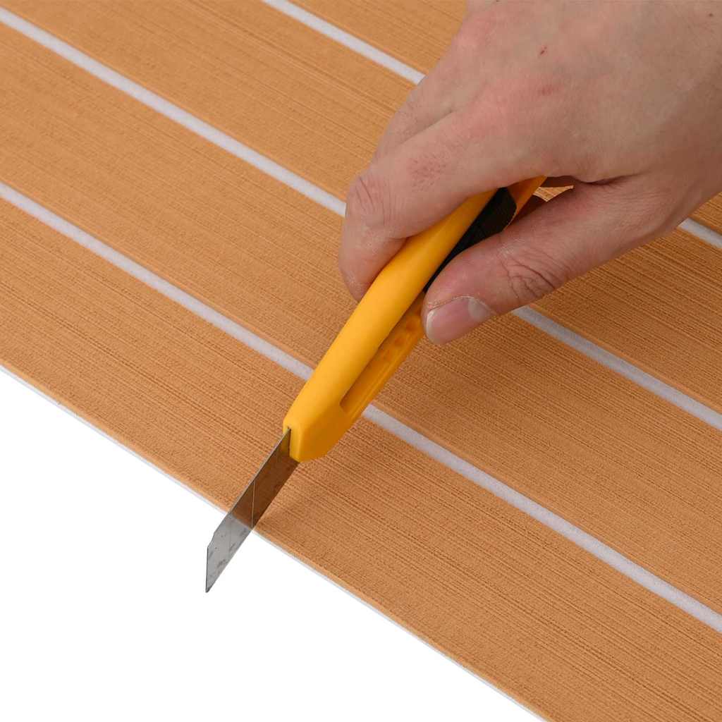 Bootvloer Bruin en wit 240 x 60 cm EVA-schuim is nu te koop bij PeponiXL, paradijselijk wonen!