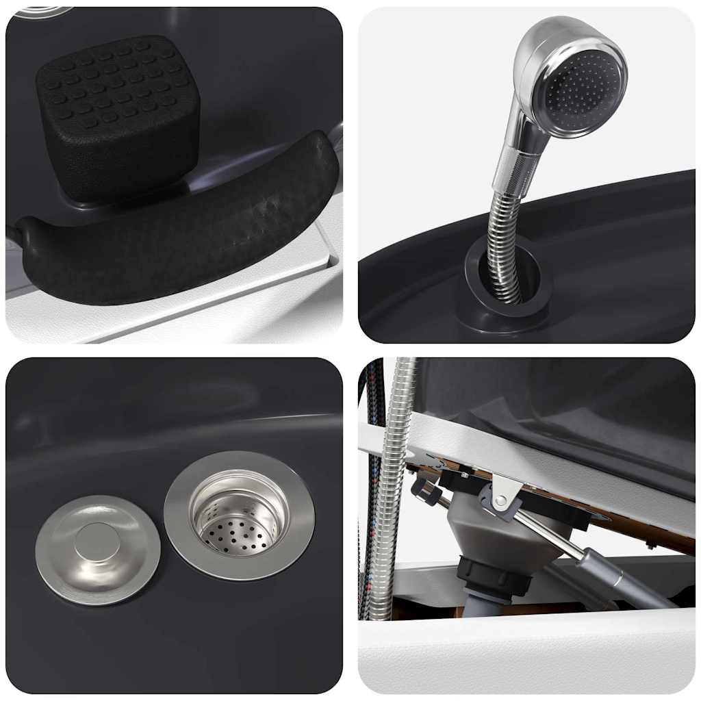 Shampoo Stoel Wit en zwart 136 x 60 x 92 cm PVC is nu te koop bij PeponiXL, paradijselijk wonen!