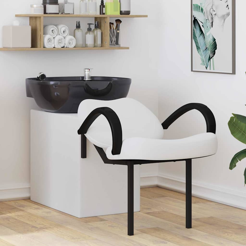 Shampoo Stoel Wit en zwart 136 x 60 x 92 cm PVC is nu te koop bij PeponiXL, paradijselijk wonen!