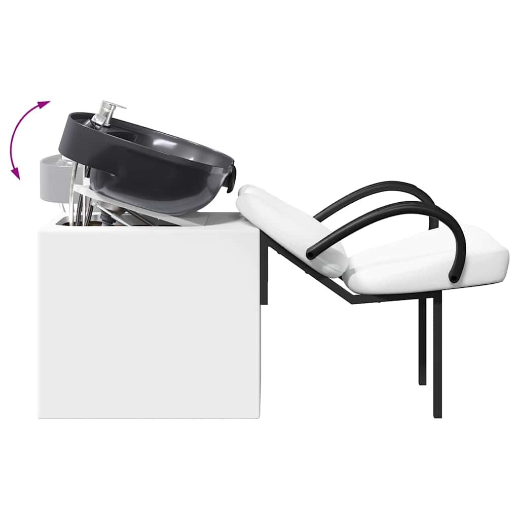 Shampoo Stoel Wit en zwart 136 x 60 x 92 cm PVC is nu te koop bij PeponiXL, paradijselijk wonen!