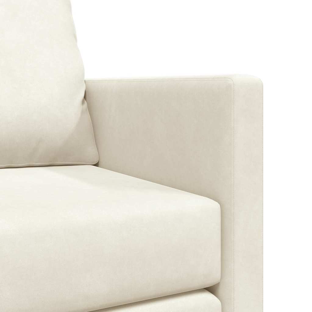 Slaapbank Crème 204 x 122 x 60 cm Fluweel is nu te koop bij PeponiXL, paradijselijk wonen!