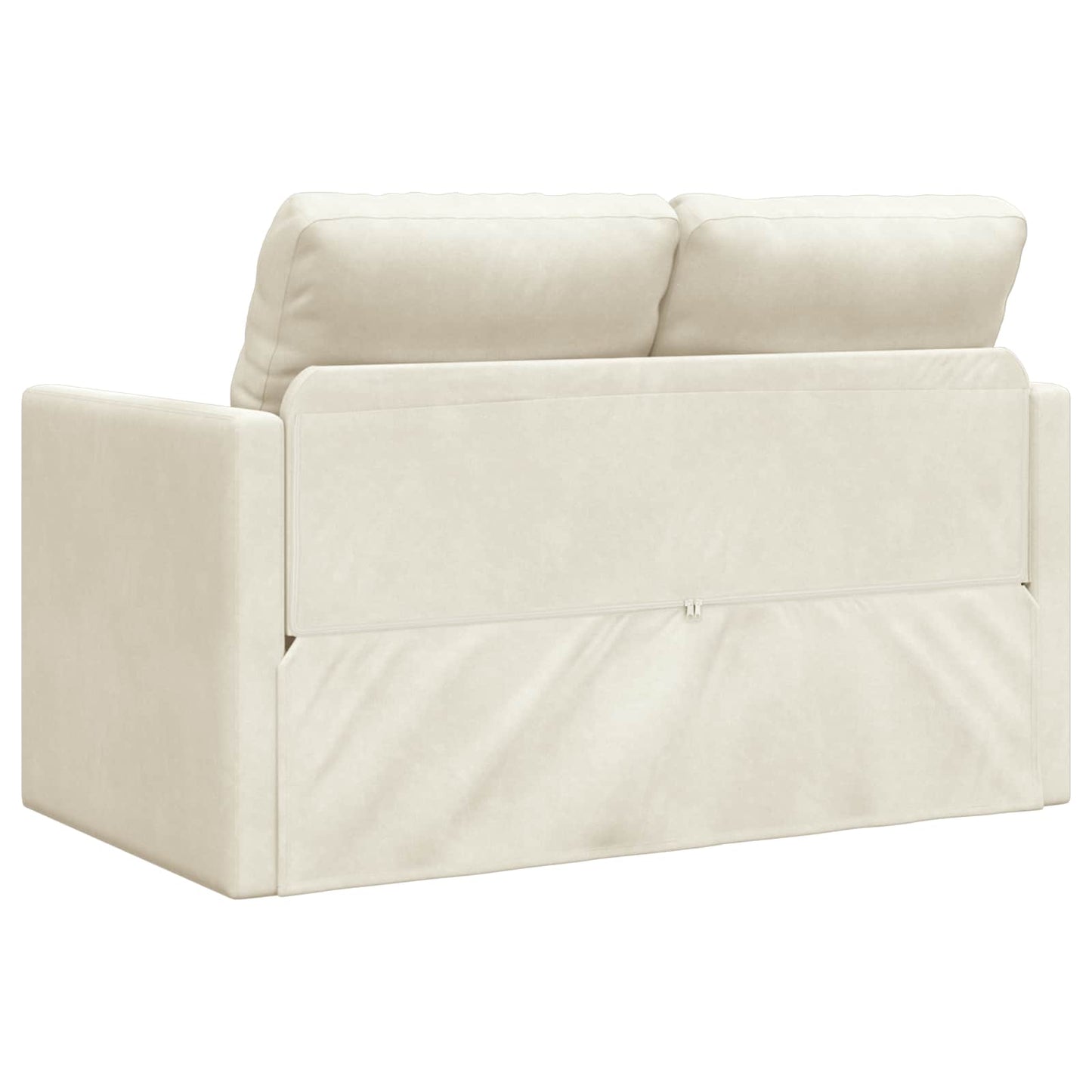 Slaapbank Crème 204 x 122 x 60 cm Fluweel is nu te koop bij PeponiXL, paradijselijk wonen!