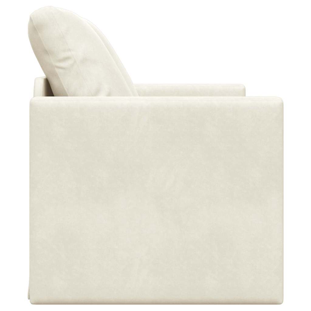 Slaapbank Crème 204 x 122 x 60 cm Fluweel is nu te koop bij PeponiXL, paradijselijk wonen!