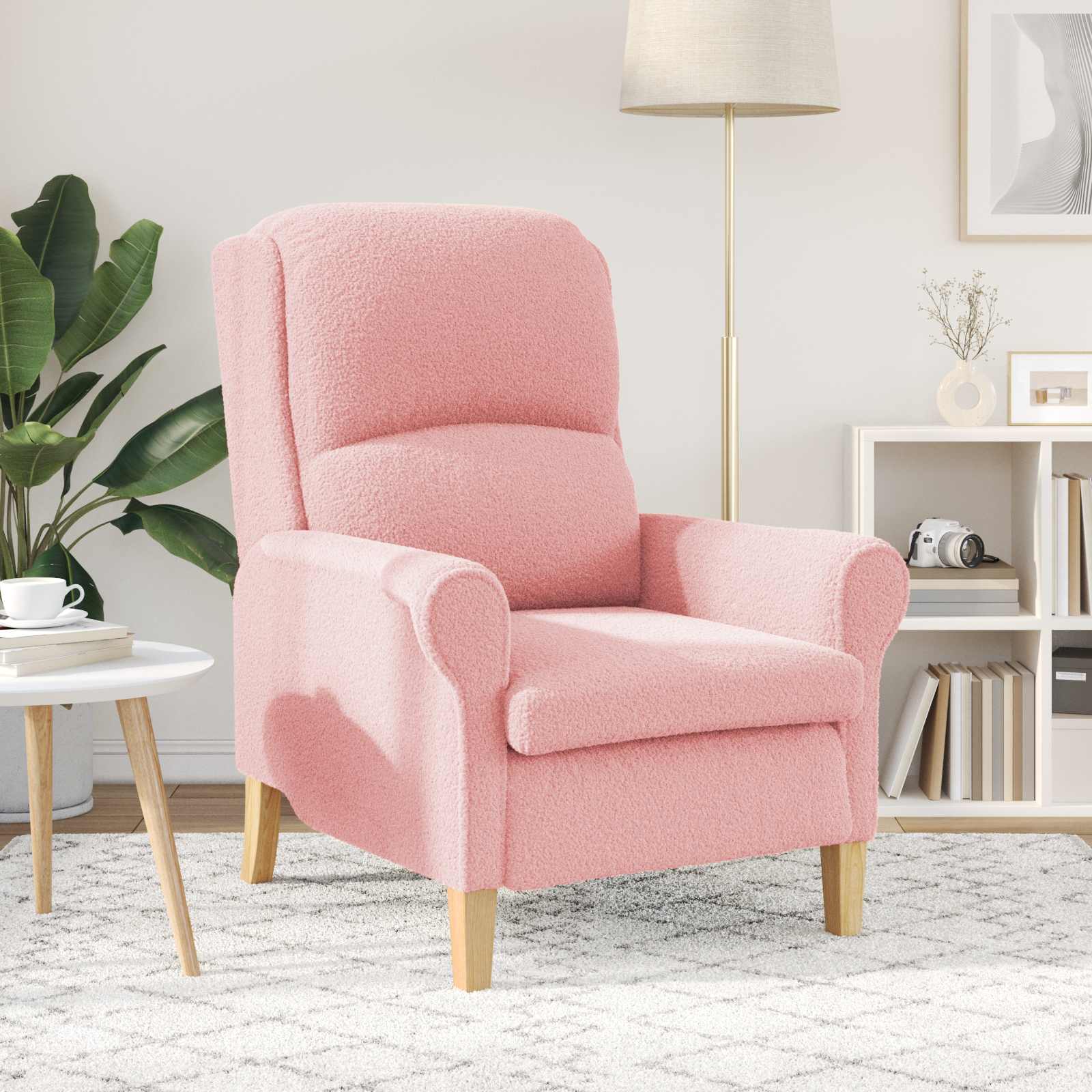 Fauteuil Roze Zachte Sherpa stof is nu te koop bij PeponiXL, paradijselijk wonen!