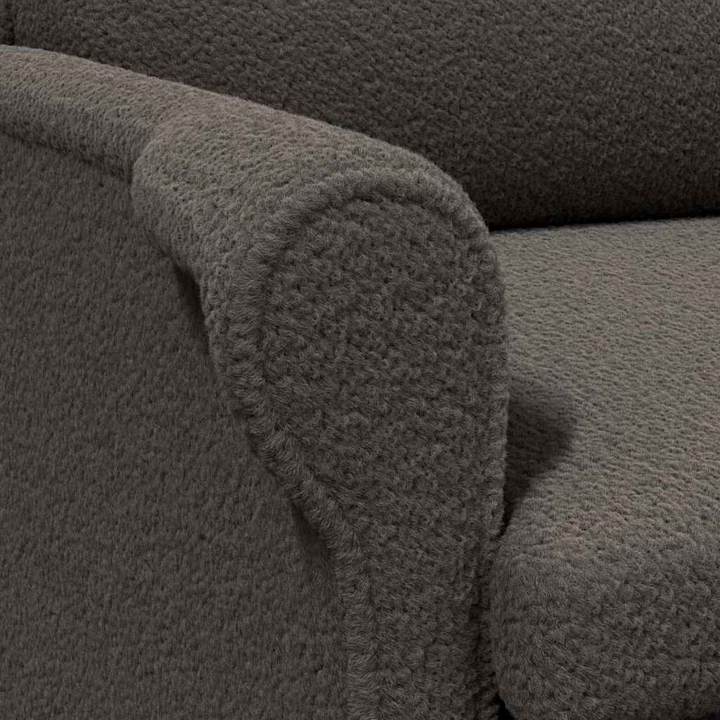 Fauteuil Donkergrijs Zachte Sherpa stof is nu te koop bij PeponiXL, paradijselijk wonen!