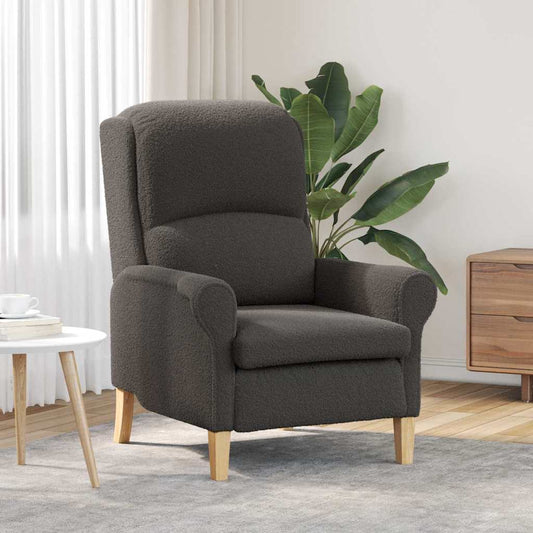 Fauteuil Donkergrijs Zachte Sherpa stof is nu te koop bij PeponiXL, paradijselijk wonen!