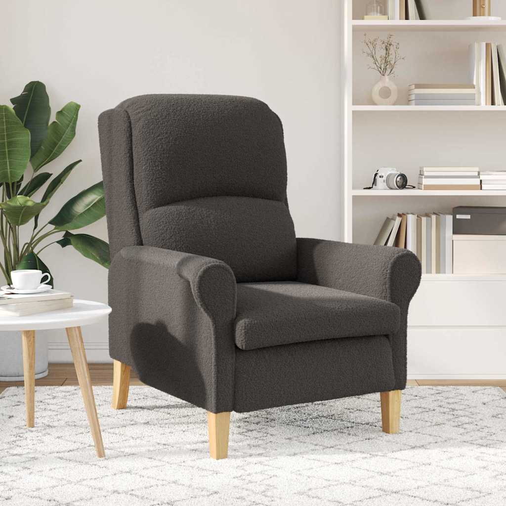 Fauteuil Donkergrijs Zachte Sherpa stof is nu te koop bij PeponiXL, paradijselijk wonen!