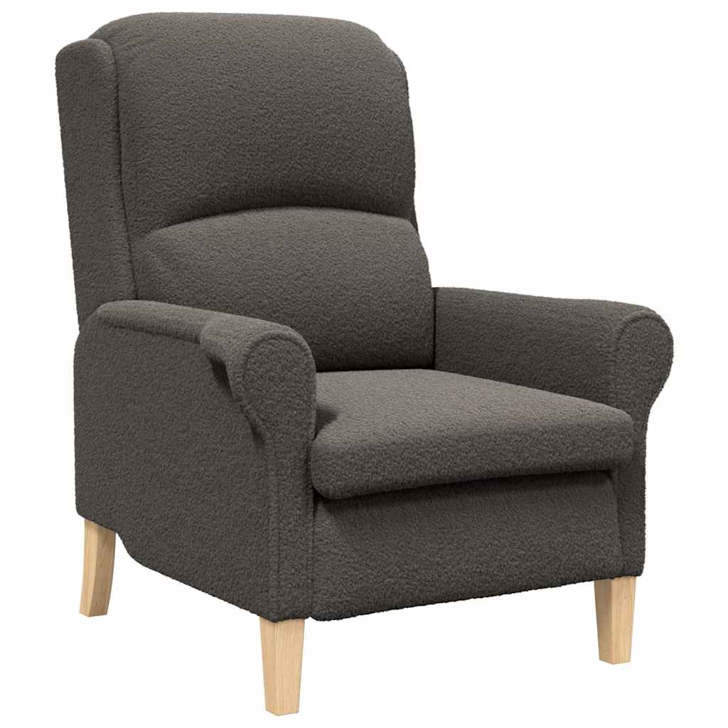 Fauteuil Donkergrijs Zachte Sherpa stof is nu te koop bij PeponiXL, paradijselijk wonen!