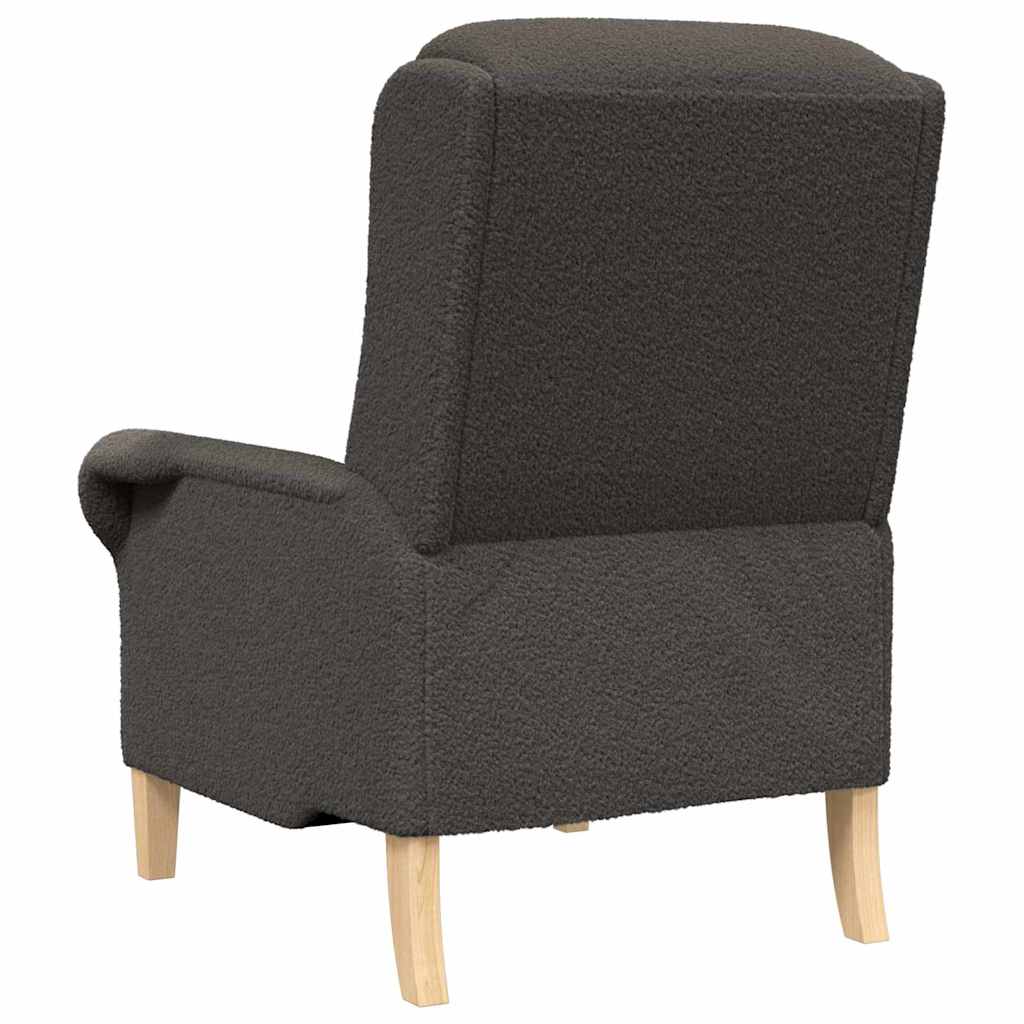 Fauteuil Donkergrijs Zachte Sherpa stof is nu te koop bij PeponiXL, paradijselijk wonen!
