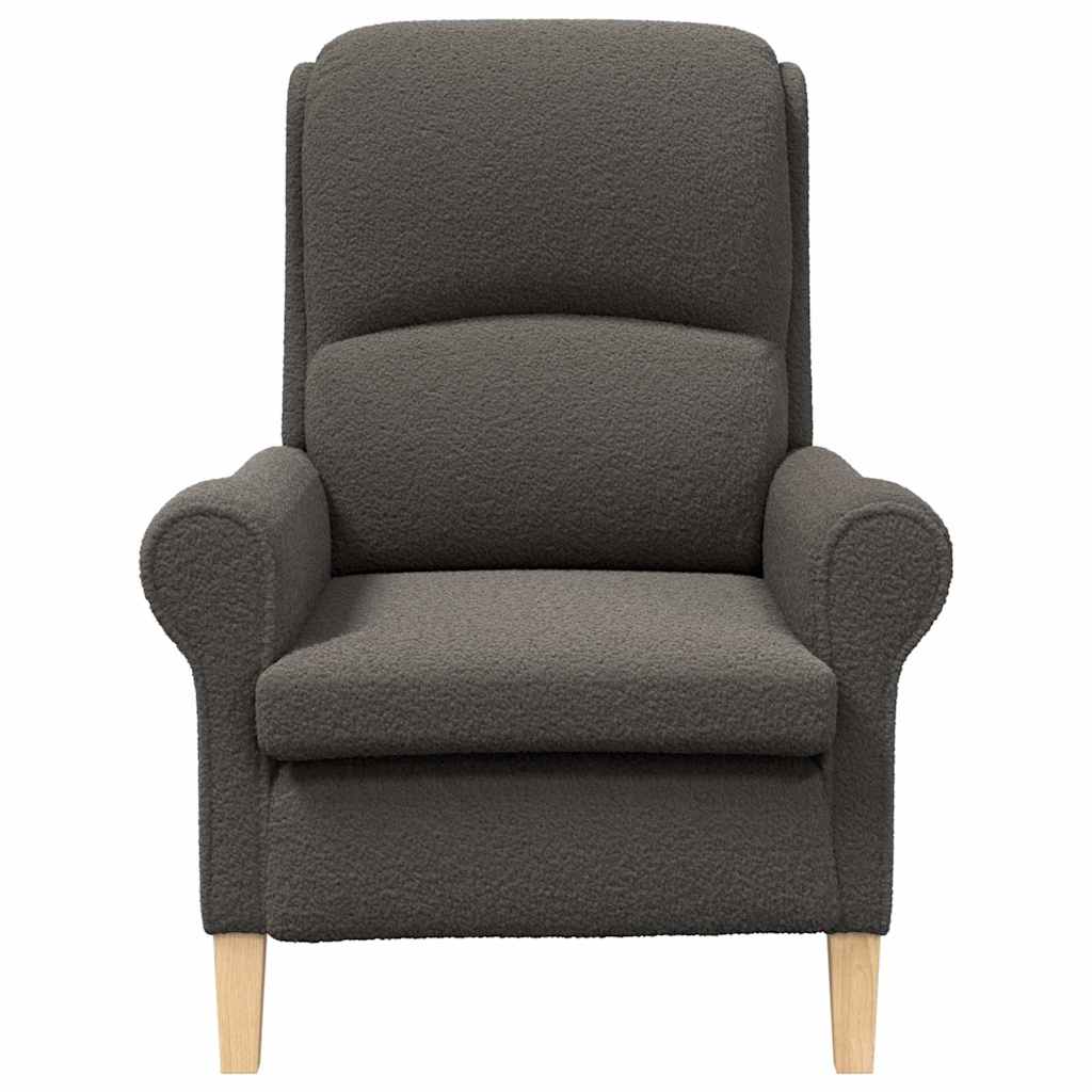 Fauteuil Donkergrijs Zachte Sherpa stof is nu te koop bij PeponiXL, paradijselijk wonen!
