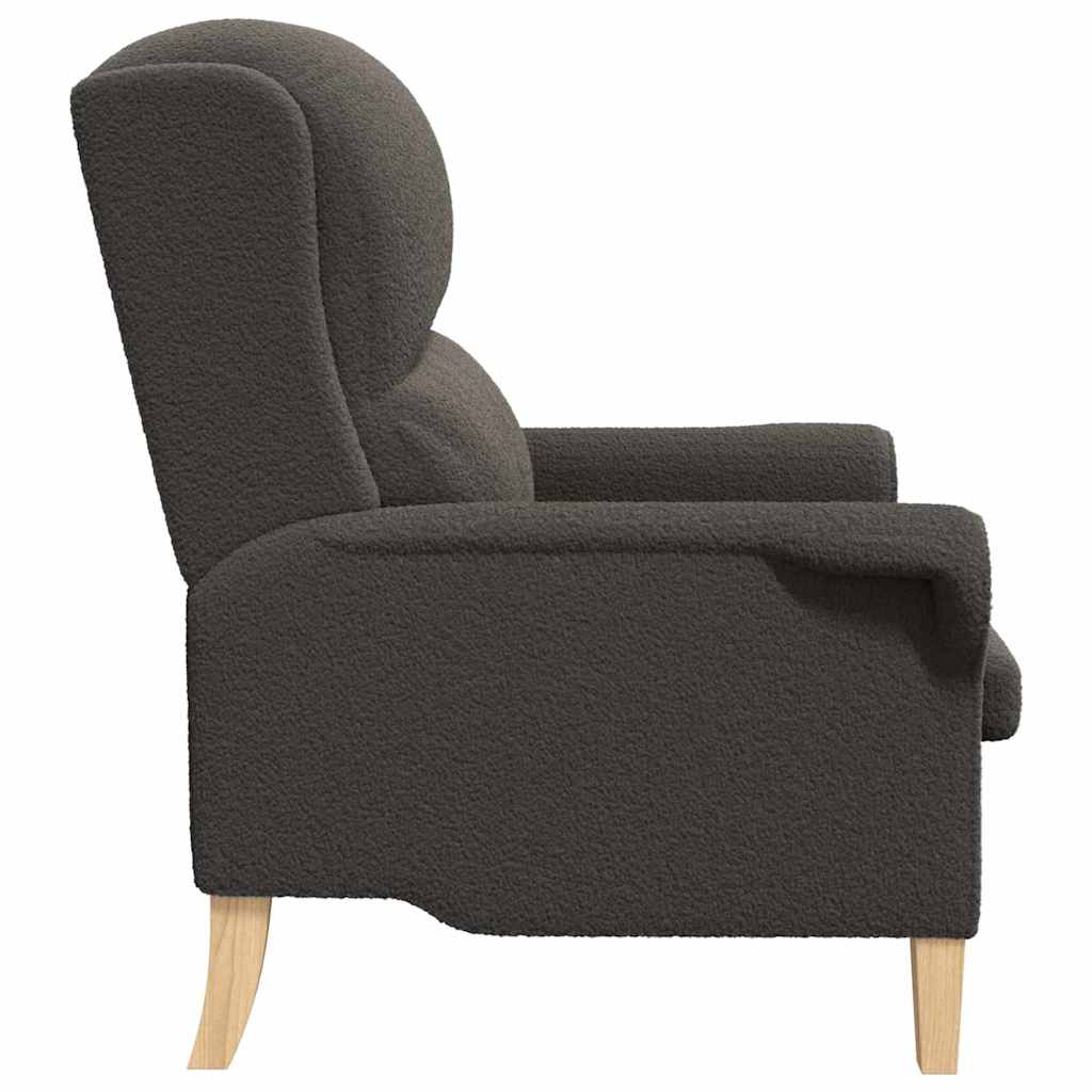 Fauteuil Donkergrijs Zachte Sherpa stof is nu te koop bij PeponiXL, paradijselijk wonen!
