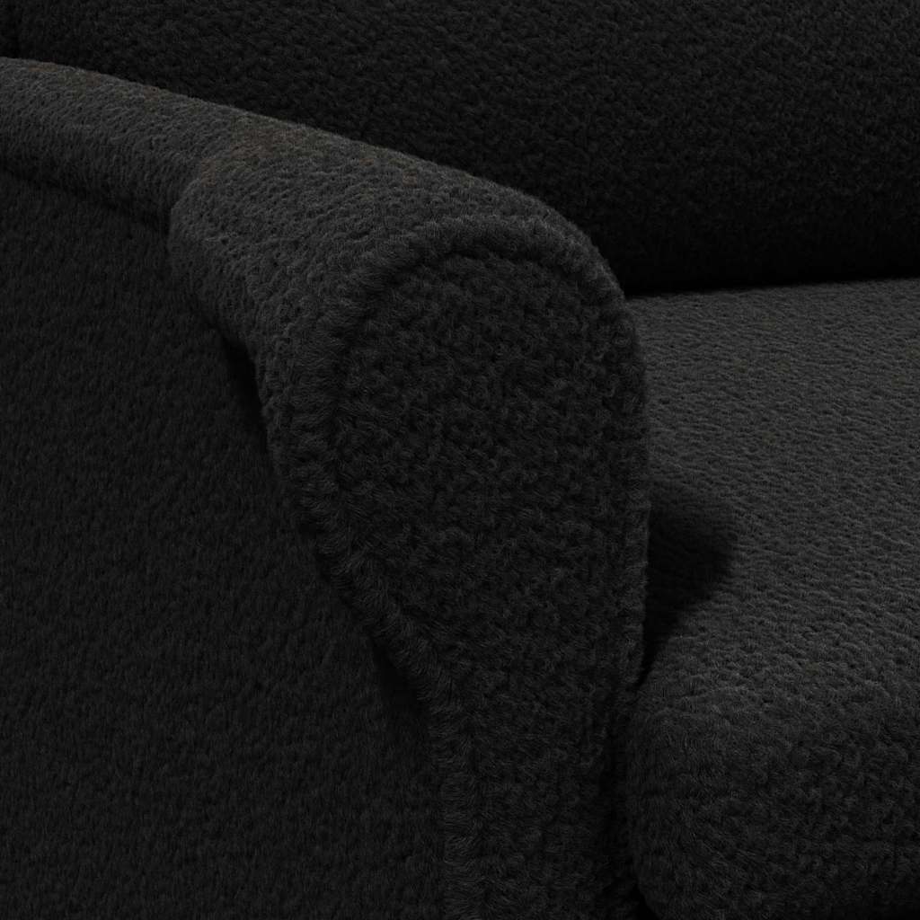 Fauteuil Zwart Zachte Sherpa stof is nu te koop bij PeponiXL, paradijselijk wonen!
