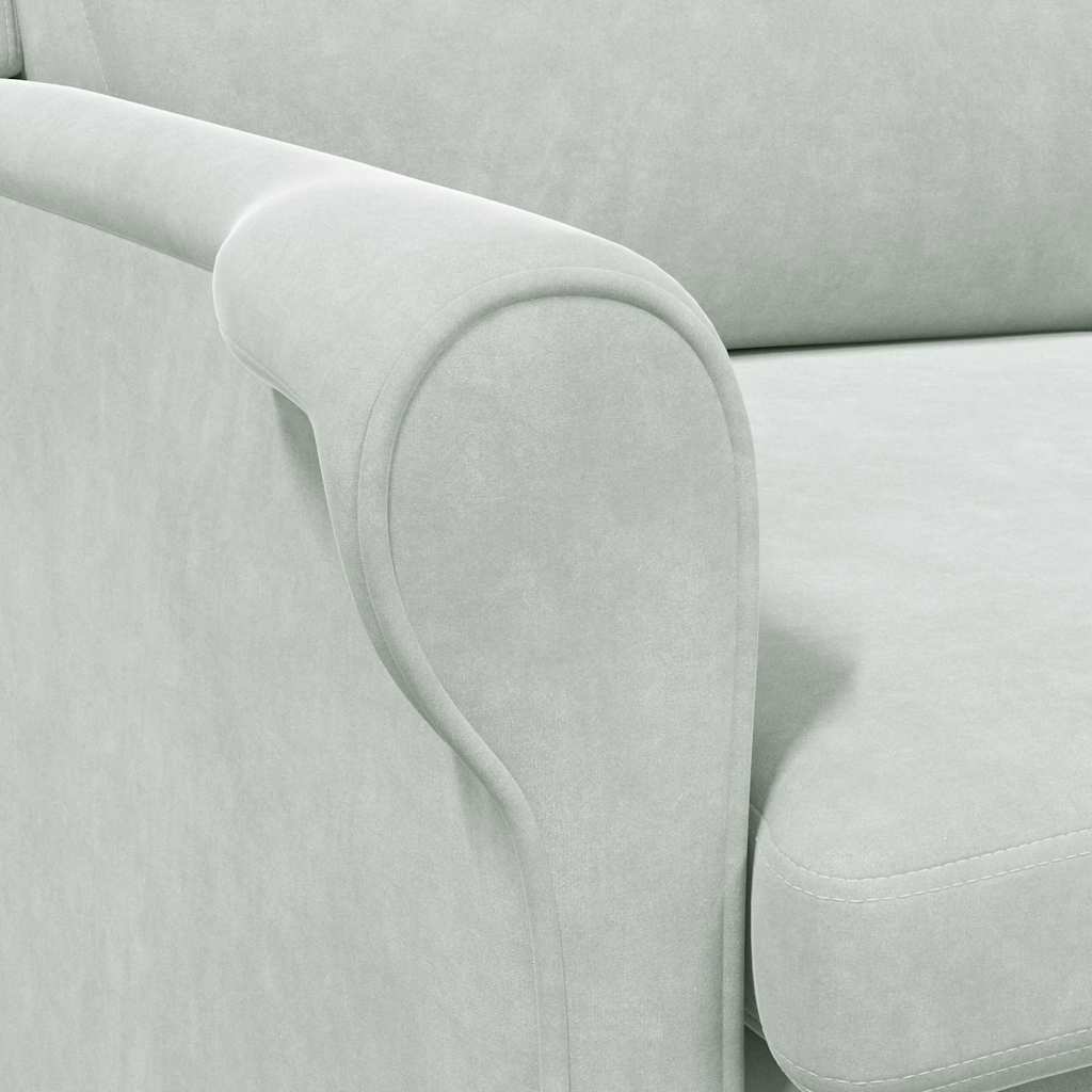 Fauteuil Lichtgrijs 76 x 94 x 102 cm Fluweel is nu te koop bij PeponiXL, paradijselijk wonen!