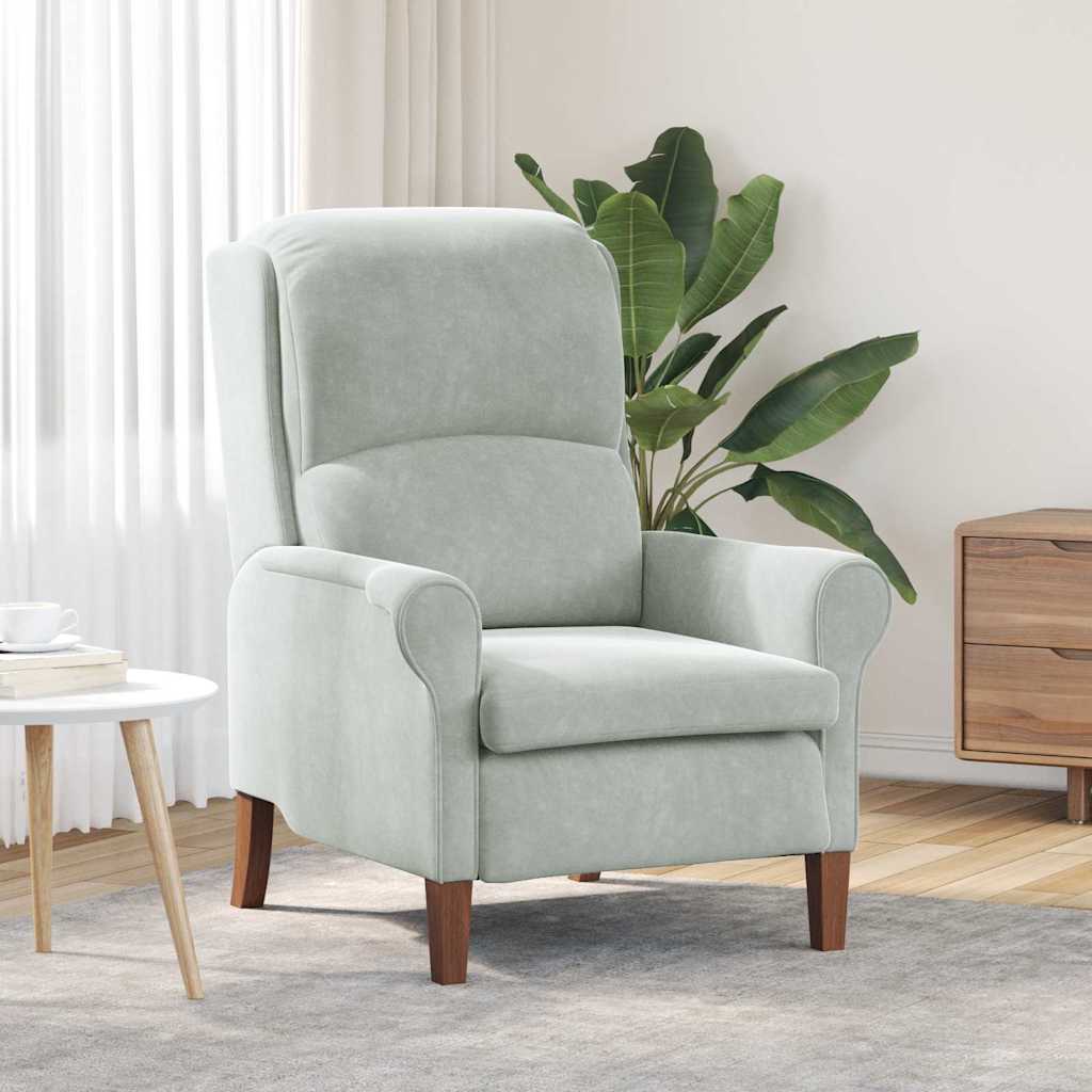 Fauteuil Lichtgrijs Fluweel is nu te koop bij PeponiXL, paradijselijk wonen!
