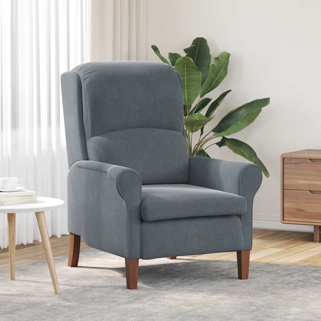 Fauteuil Donkergrijs Fluweel is nu te koop bij PeponiXL, paradijselijk wonen!