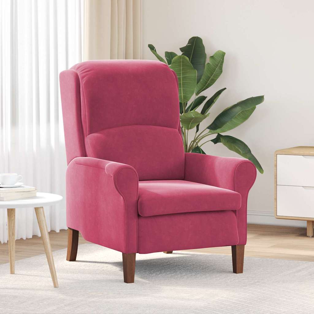 Fauteuil Wijnrood Fluweel is nu te koop bij PeponiXL, paradijselijk wonen!