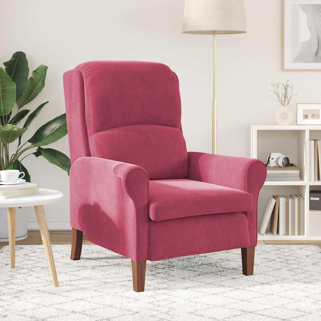 Fauteuil Wijnrood Fluweel is nu te koop bij PeponiXL, paradijselijk wonen!
