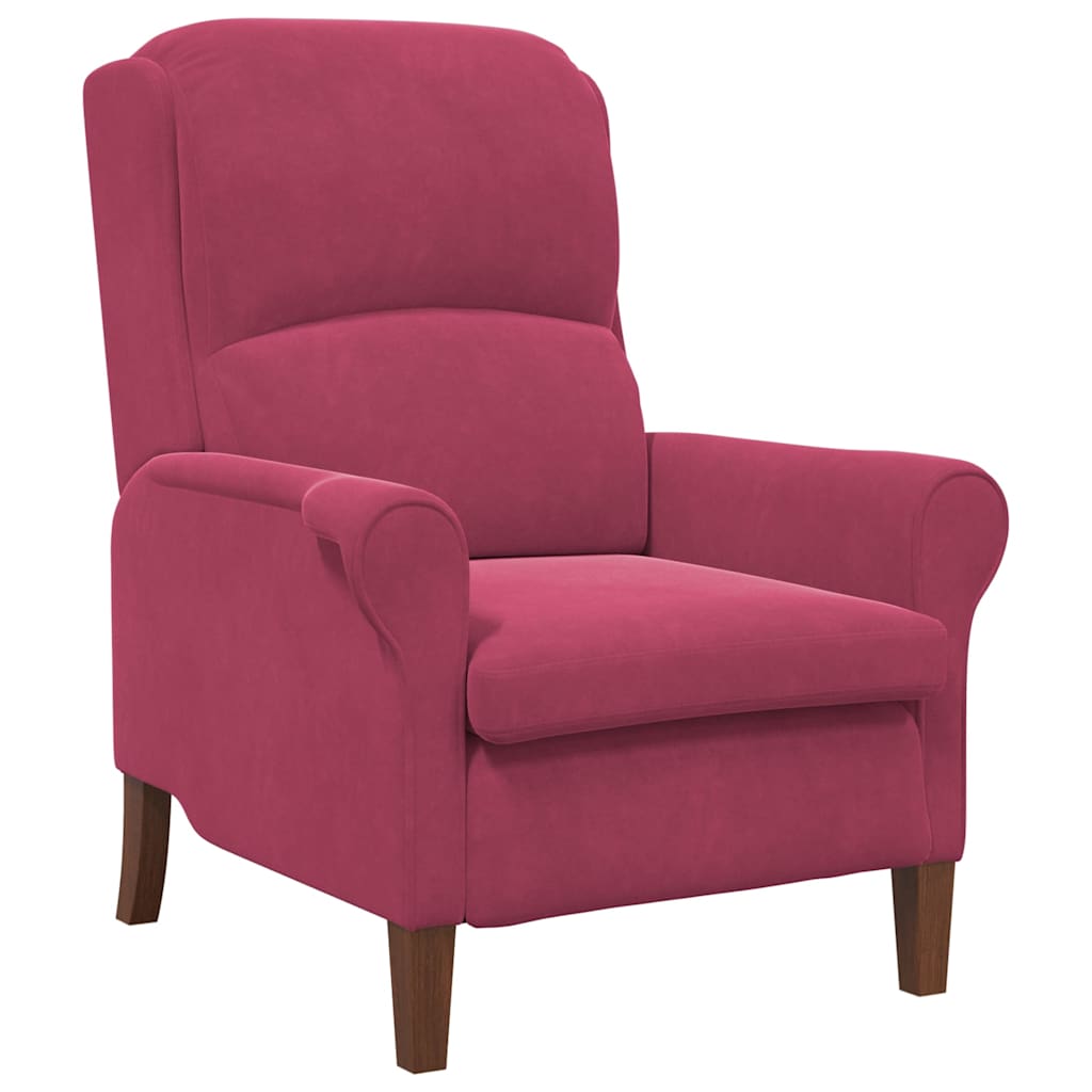 Fauteuil Wijnrood Fluweel is nu te koop bij PeponiXL, paradijselijk wonen!